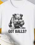 Got Balls? Volume 3, Unisex T-Shirt-White, a cool and stylish design with a funny saying from Dog Gang