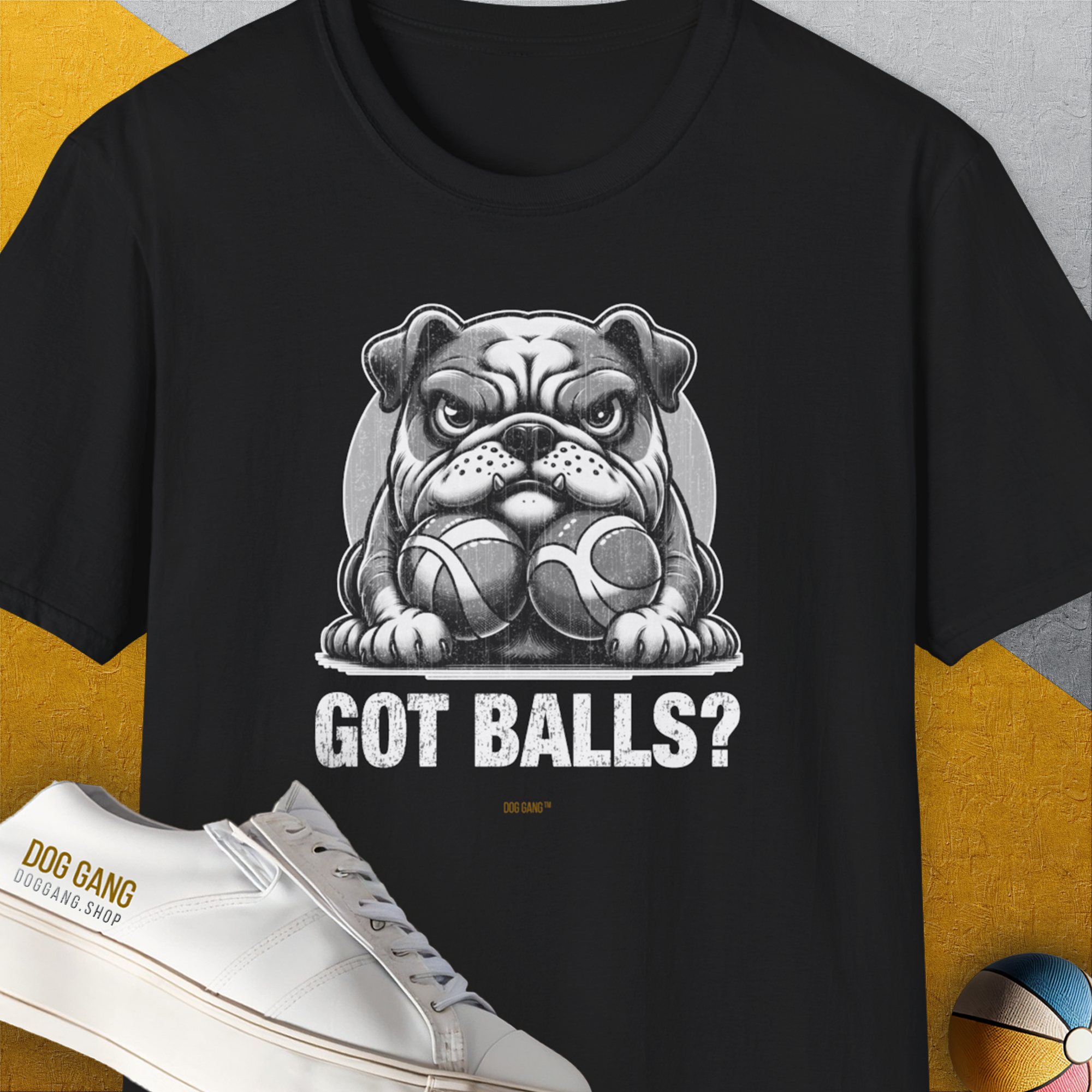 Got Balls? Volume 4, Unisex T-Shirt-Black, a cool and stylish design with a funny saying from Dog Gang