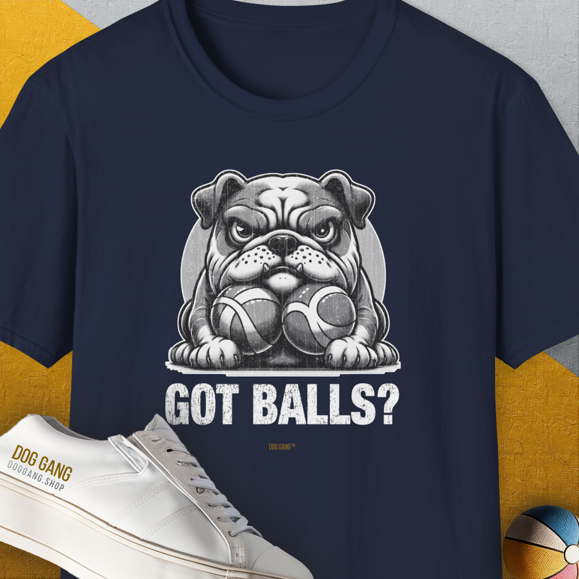 Got Balls? Volume 4, Unisex T-Shirt-Navy, Design by Dog Gang