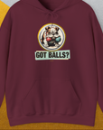 Got Balls? Volume 1, Unisex Hoodie-Maroon, Design by Dog Gang