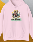 Got Balls? Volume 1, Unisex Hoodie-Light Pink, Design by Dog Gang