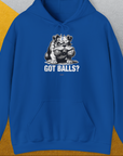 Got Balls? Volume 3, Unisex Hoodie-Royal, Design by Dog Gang