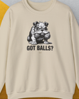 Got Balls? Volume 3, Unisex Sweatshirt-Sand, Design by Dog Gang