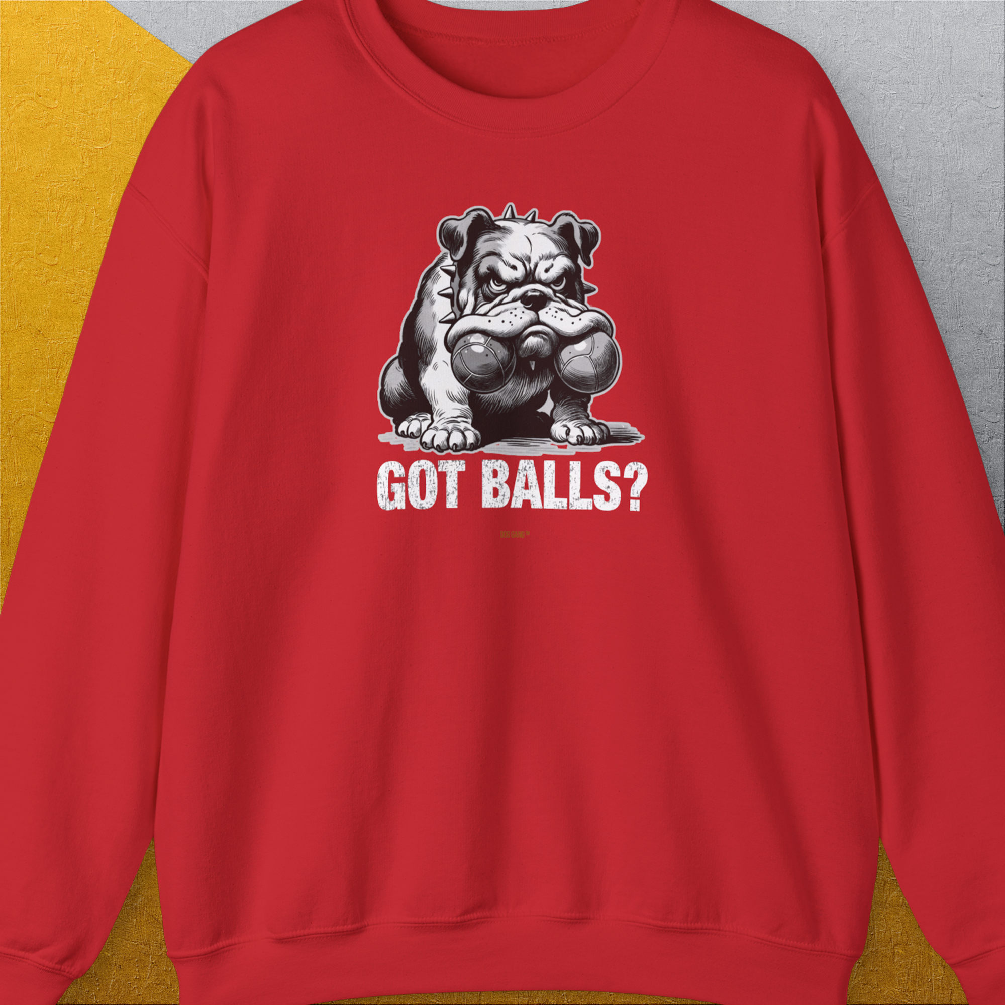 Got Balls? Volume 3, Unisex Sweatshirt-Red, Design by Dog Gang