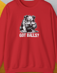 Got Balls? Volume 3, Unisex Sweatshirt-Red, Design by Dog Gang