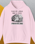 Cat Videos Series, Volume 1, Unisex Hoodie-Light Pink-lustiger Spruch mit Hund auf weichem Kapuzenpulli für in- und outdoor. Design by Dog Gang