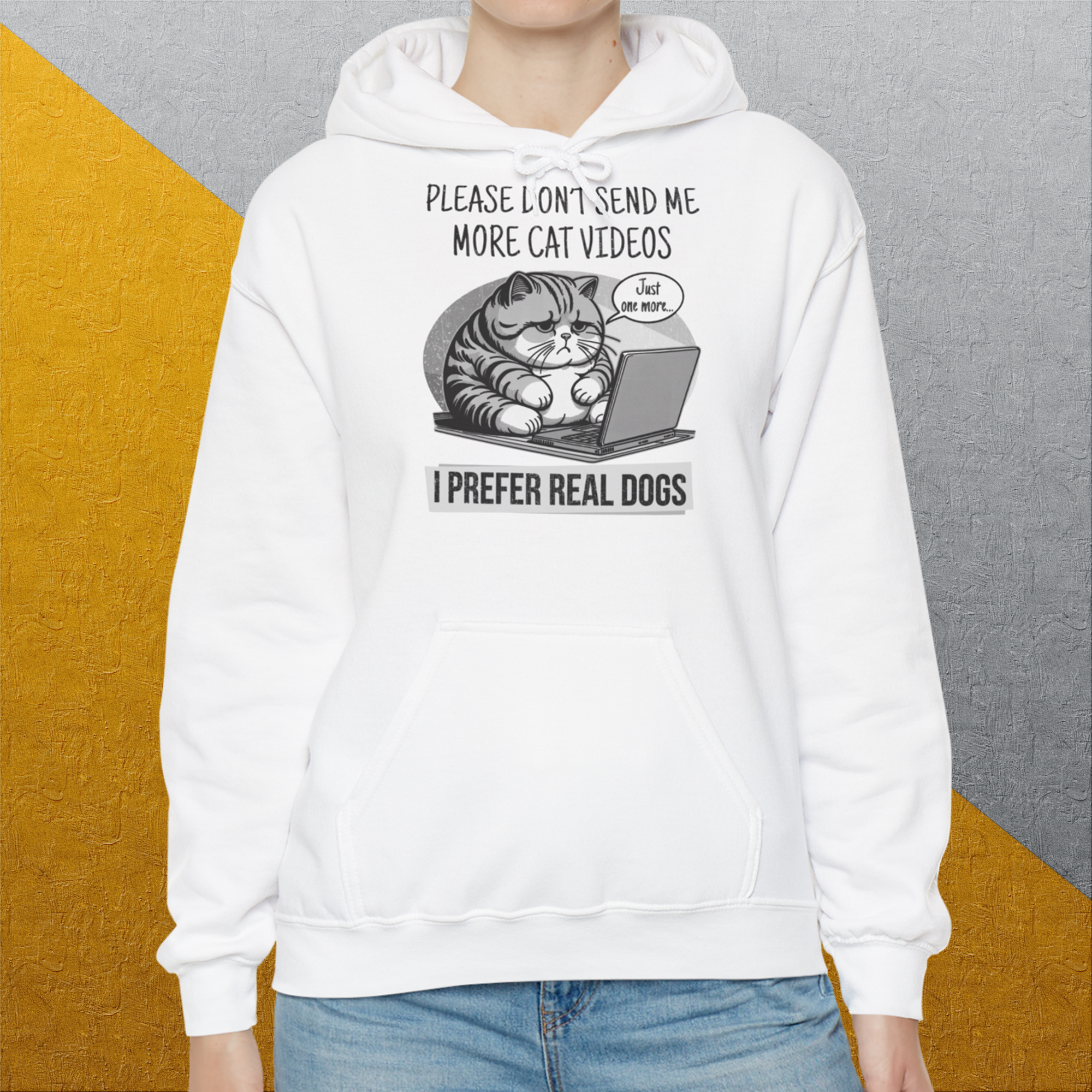 Cat Videos Series, Volume 1, Unisex Hoodie-Kapuzensweatshirt für Hundefreunde, lustiger Spruch mit Hund, Design by Dog Gang