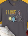I Love Dogs - Series I, Volume 2, Unisex T-Shirt-Charcoal, Design by Dog Gang