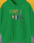 I Love Dogs - Series I, Volume 2, Unisex Hoodie-Irish Green, Design by Dog Gang