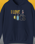 I Love Dogs - Series I, Volume 2, Unisex Hoodie-Navy, Design by Dog Gang