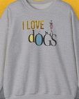 I Love Dogs - Series I, Volume 2, Unisex Sweatshirt-Sport Grey, a cool design with a funny saying from Dog Gang