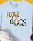 I Love Dogs - Series I, Volume 3, Unisex T-Shirt-Light Blue, Design by Dog Gang