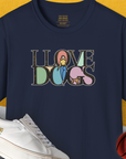 I Love Dogs - Series I, Volume 5, Unisex T-Shirt-Navy, Design by Dog Gang