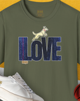 I Love Dogs - Series I, Volume 7, Unisex T-Shirt-Military Green, Design by Dog Gang
