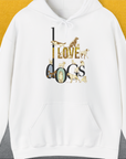 I Love Dogs - Series I, Volume 1, Unisex Hoodie-White. A dog-themed Design from Dog Gang