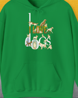 I Love Dogs - Series I, Volume 1, Unisex Hoodie-Irish Green, Design by Dog Gang