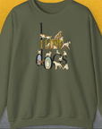 I Love Dogs - Series I, Volume 1, Unisex Sweatshirt-Military Green, Design by Dog Gang