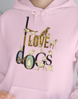 This funny dog shirt features cute dog illustrations and the saying I Love Dogs - Series I, Volume 1. Designed by Dog Gang.