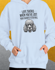 Life Sucks When You've Lost Your Favorite Fetch Ball, Volume 7, Unisex Hoodie-originelles und lustiges Hundeshirt, Design by Dog Gang