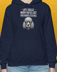 Life Sucks When You've Lost Your Favorite Fetch Ball, Volume 7, Unisex Hoodie-lustiger Spruch auf bequemen Shirt für Hundeliebhaber, Design by Dog Gang