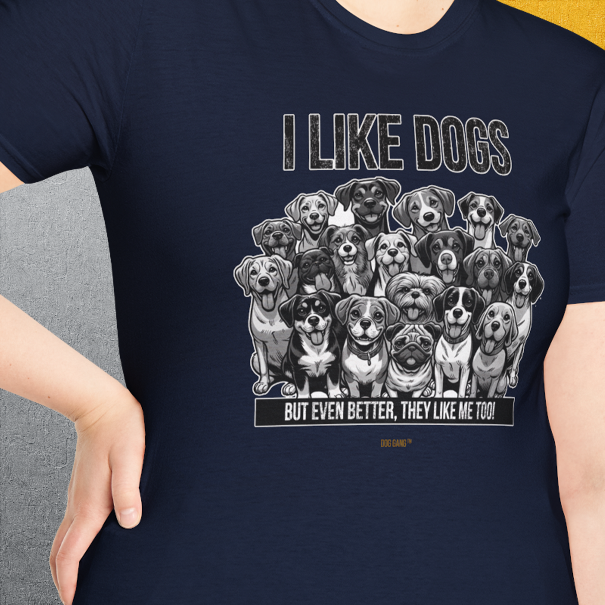 I Like Dogs And They Like Me Too, Volume 3, Unisex T-Shirt-, Design by Dog Gang