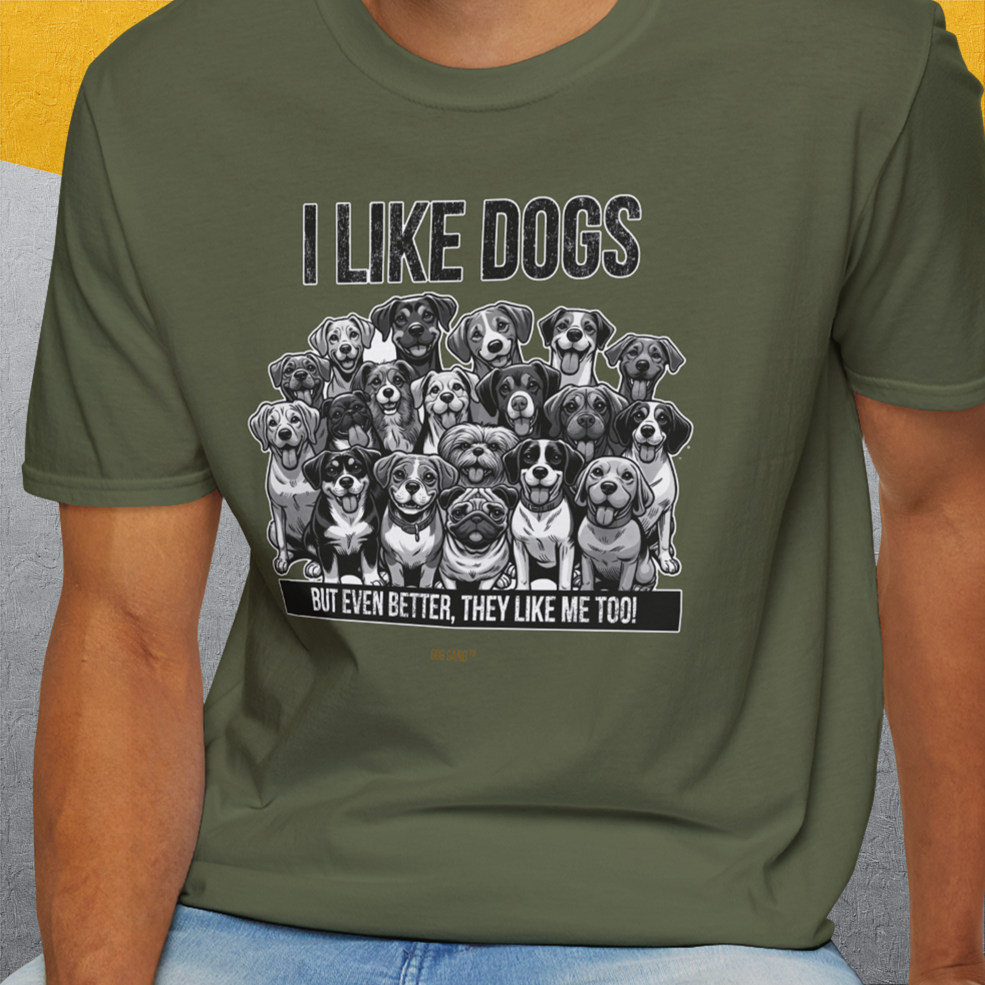 I Like Dogs And They Like Me Too, Volume 3, Unisex T-Shirt-. For dog lovers and dog owners. Design by Dog Gang