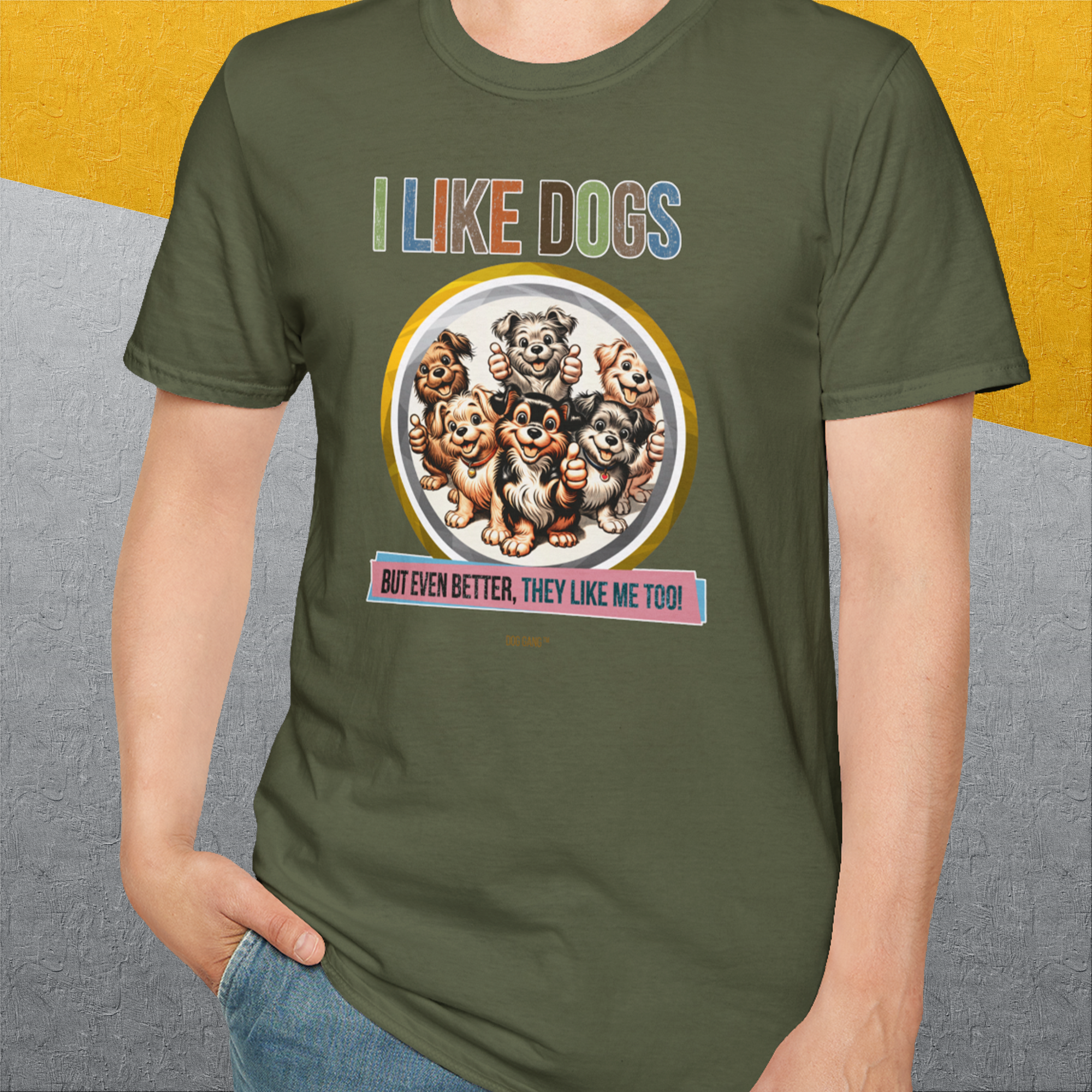 I Like Dogs And They Like Me Too, Volume 5, Unisex T-Shirt-, Design by Dog Gang