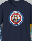 I Want You For Walking The Dog, Volume 1, Unisex T-Shirt-Navy, Design by Dog Gang