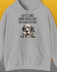 Life Sucks When You've Lost Your Favorite Fetch Ball, Volume 5, Unisex Hoodie-Sport Grey-cooles Shirt mit lustigem Spruch für Hundefreunde, Design by Dog Gang