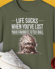 Life Sucks When You've Lost Your Favorite Fetch Ball, Volume 3, Unisex T-Shirt-Military Green-originelles und lustiges Hundeshirt, Design by Dog Gang