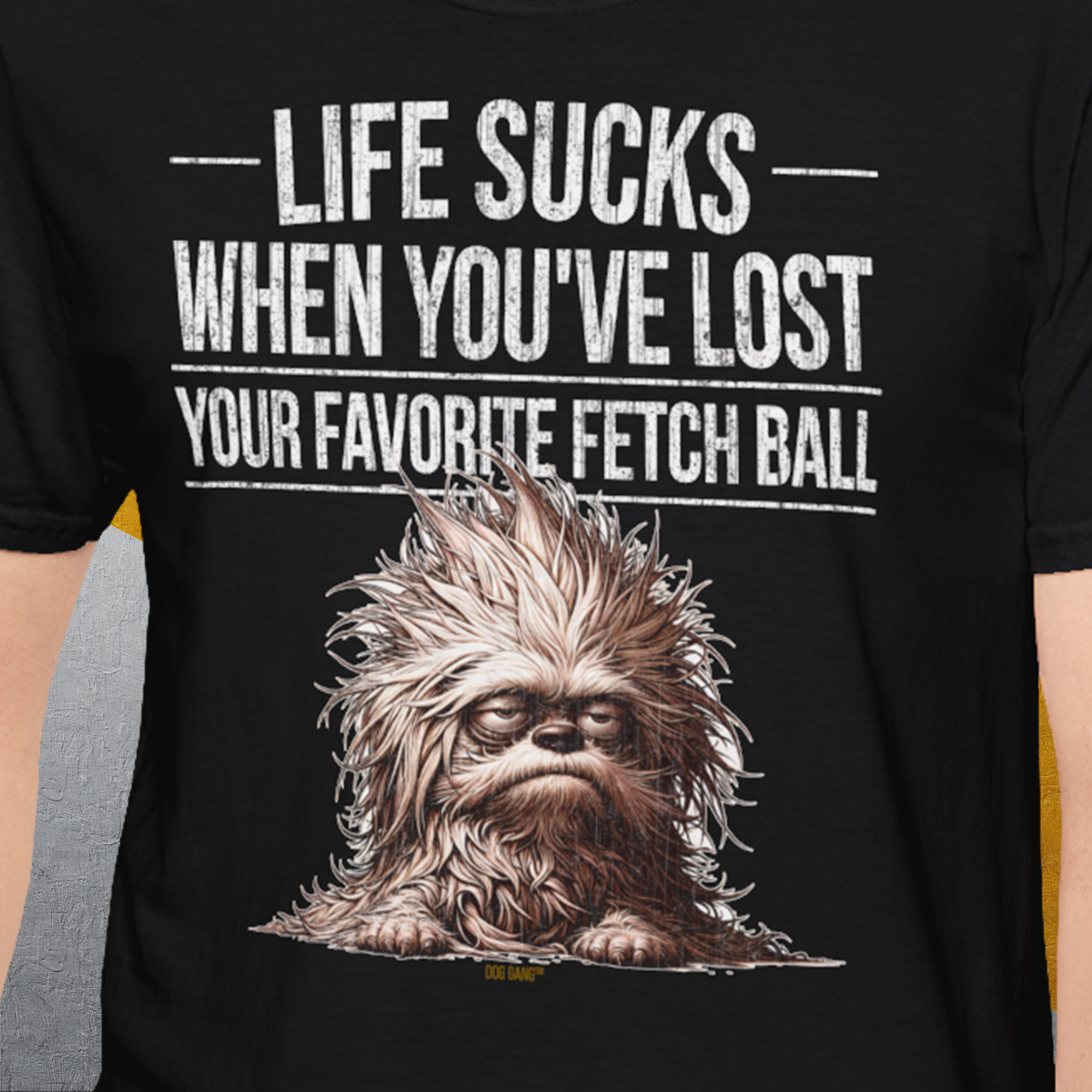 Life Sucks When You've Lost Your Favorite Fetch Ball, Volume 3, Unisex T-Shirt-cooles Tee mit lustigem Spruch für Hundefreunde, Design by Dog Gang