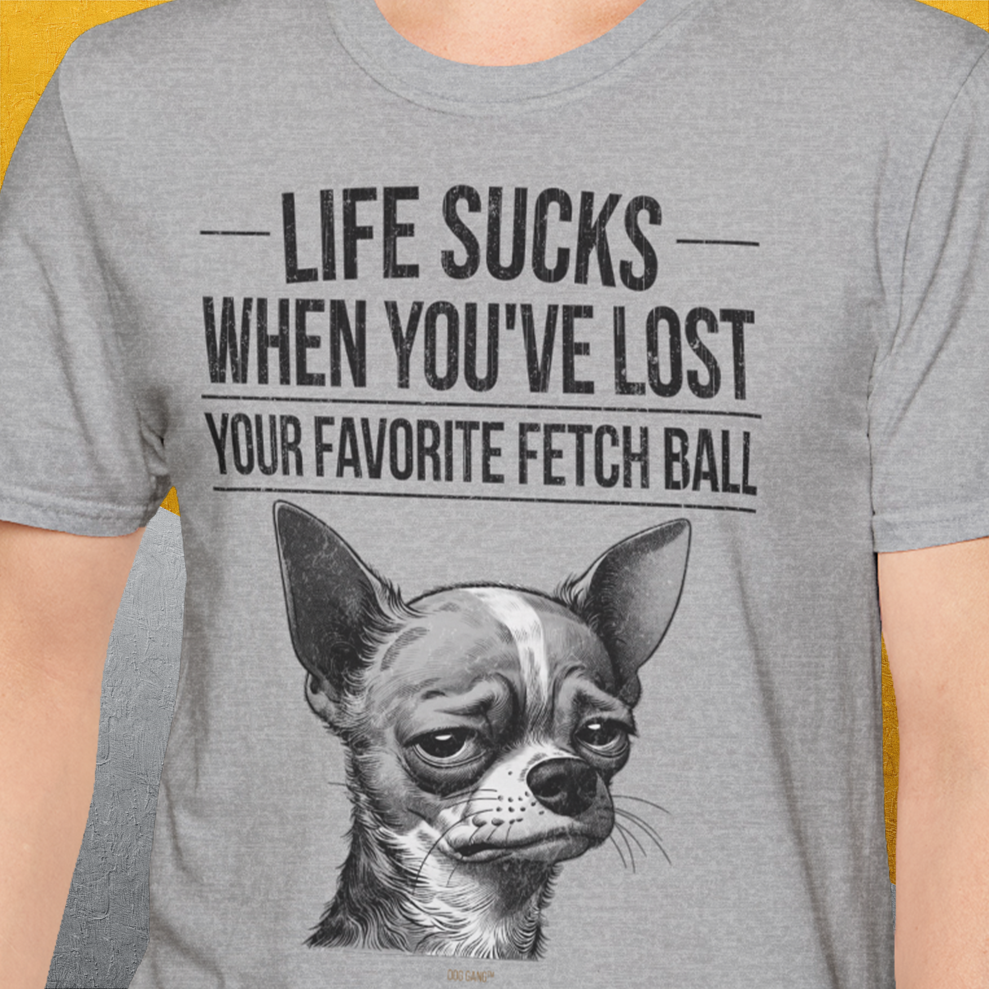 Life Sucks When You've Lost Your Favorite Fetch Ball, Volume 6, Unisex T-Shirt-cooles Tee mit lustigem Spruch für Hundefreunde, Design by Dog Gang