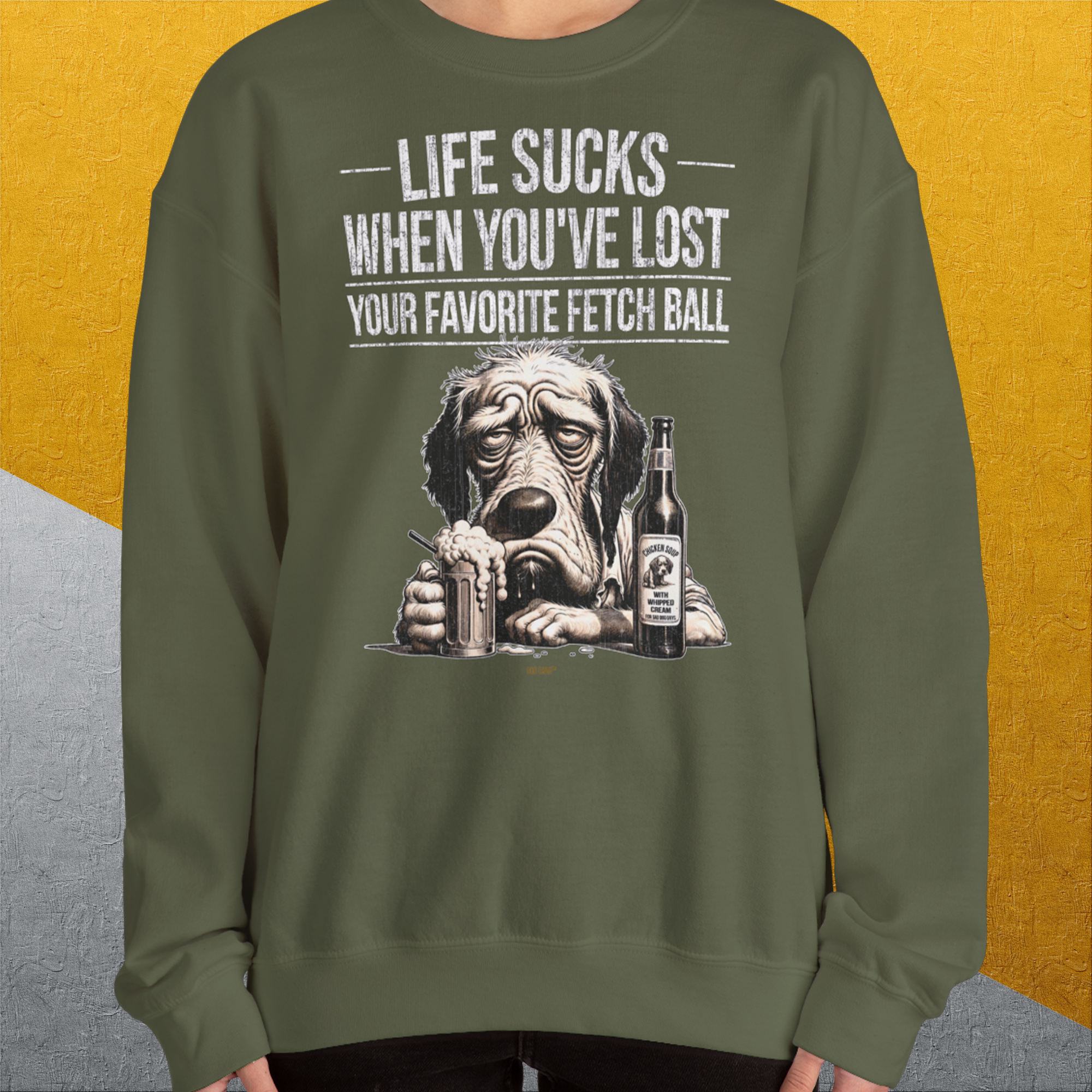 Life Sucks When You've Lost Your Favorite Fetch Ball, Volume 5, Unisex Sweatshirt-originelles und witziges Shirt mit Hund, Design by Dog Gang