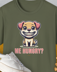 Me Hungry? Volume 1, Unisex T-Shirt-Military Green, Design by Dog Gang