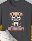 Me Hungry? Volume 1, Unisex T-Shirt-Dark Heather, a cool and stylish design with a funny saying from Dog Gang
