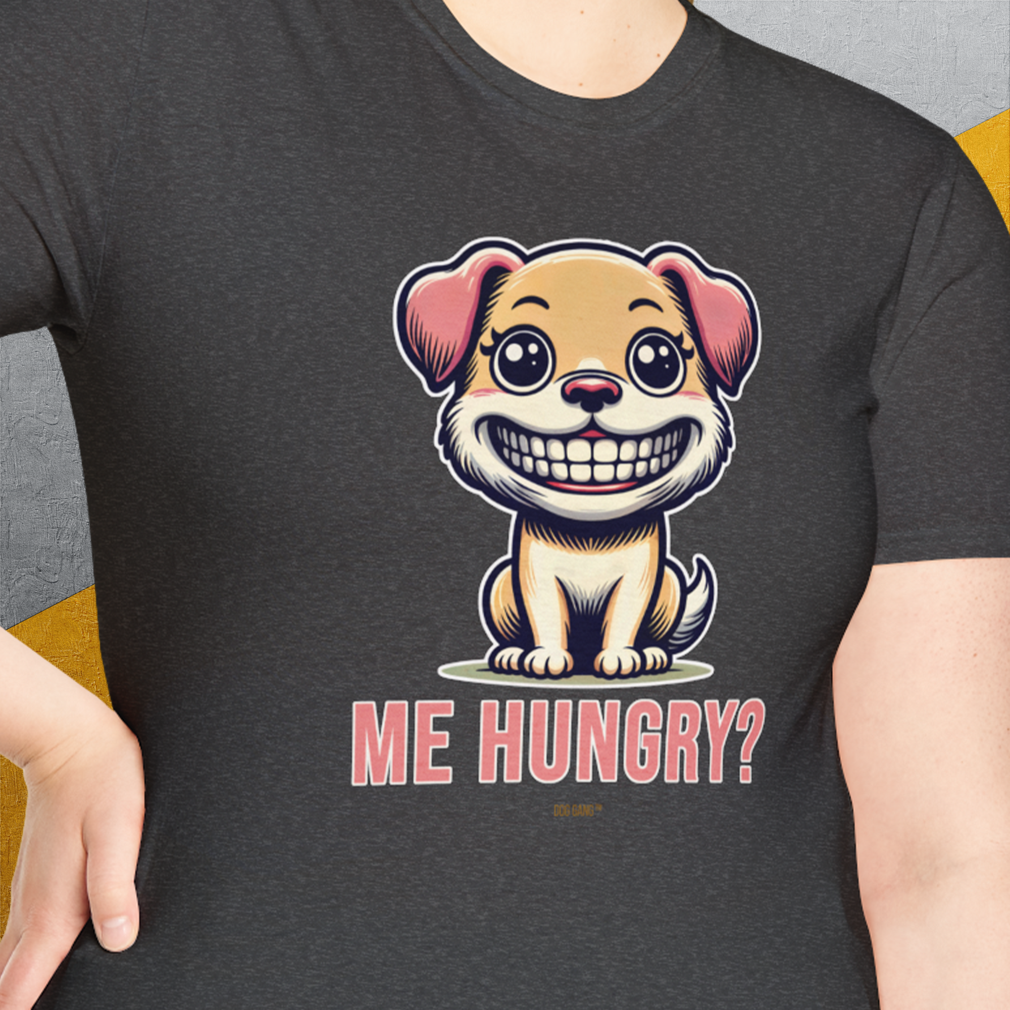 Me Hungry? Volume 1, Unisex T-Shirt-. A perfect gift for dog lovers and dog owners. Design by Dog Gang