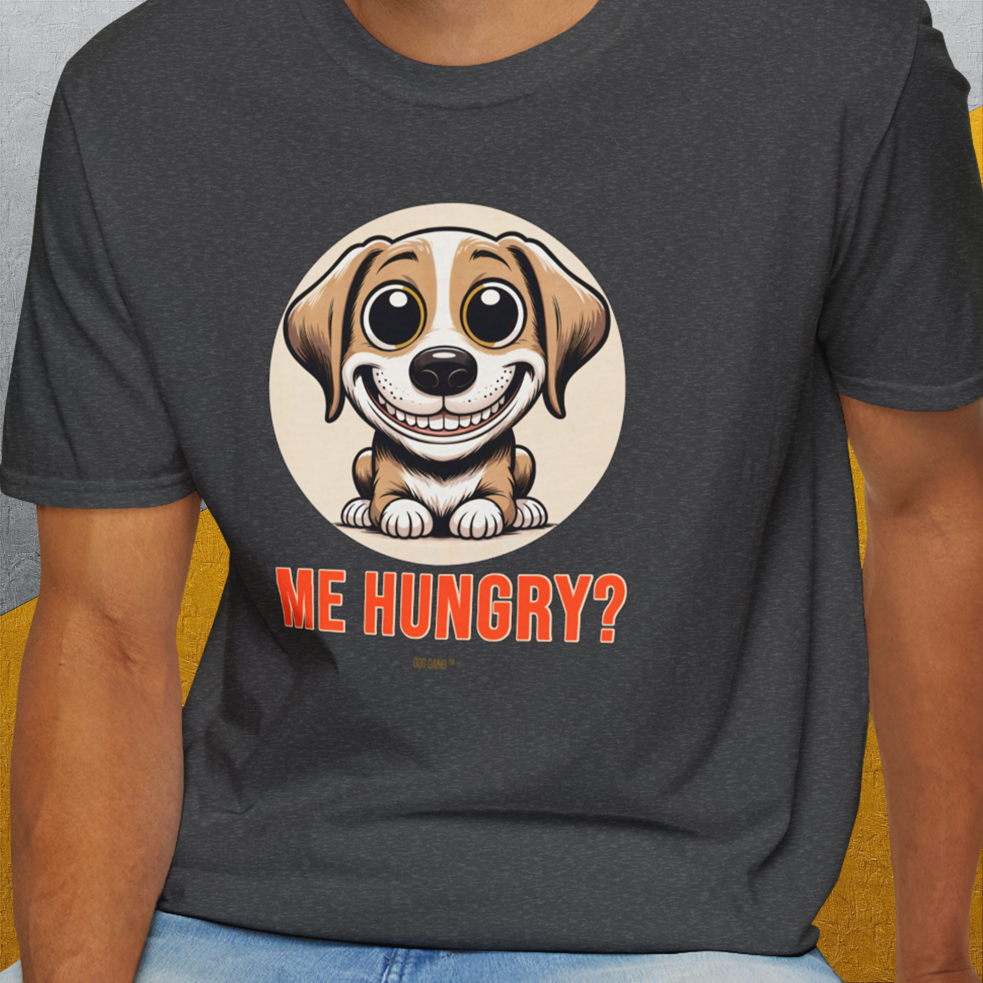 Me Hungry? Volume 2, Unisex T-Shirt-. For dog lovers and dog owners. Design by Dog Gang