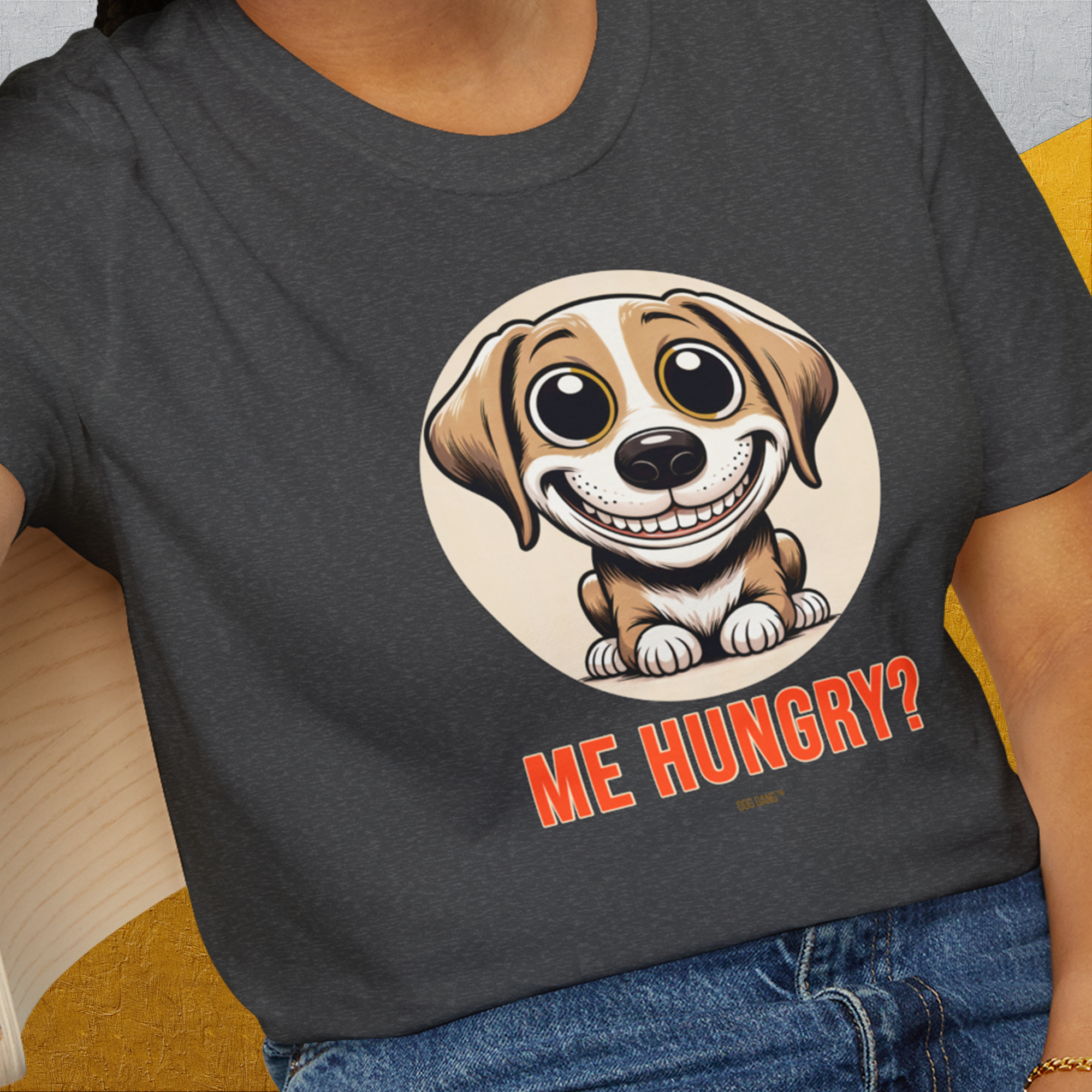 Me Hungry? Volume 2, Unisex T-Shirt-, a fun and stylish design for dog lovers from Dog Gang