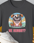 Me Hungry? Volume 3, Unisex T-Shirt-Dark Heather, Design by Dog Gang