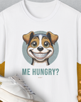 Me Hungry? Volume 4, Unisex T-Shirt-White. A perfect gift for dog lovers and dog owners. Design by Dog Gang