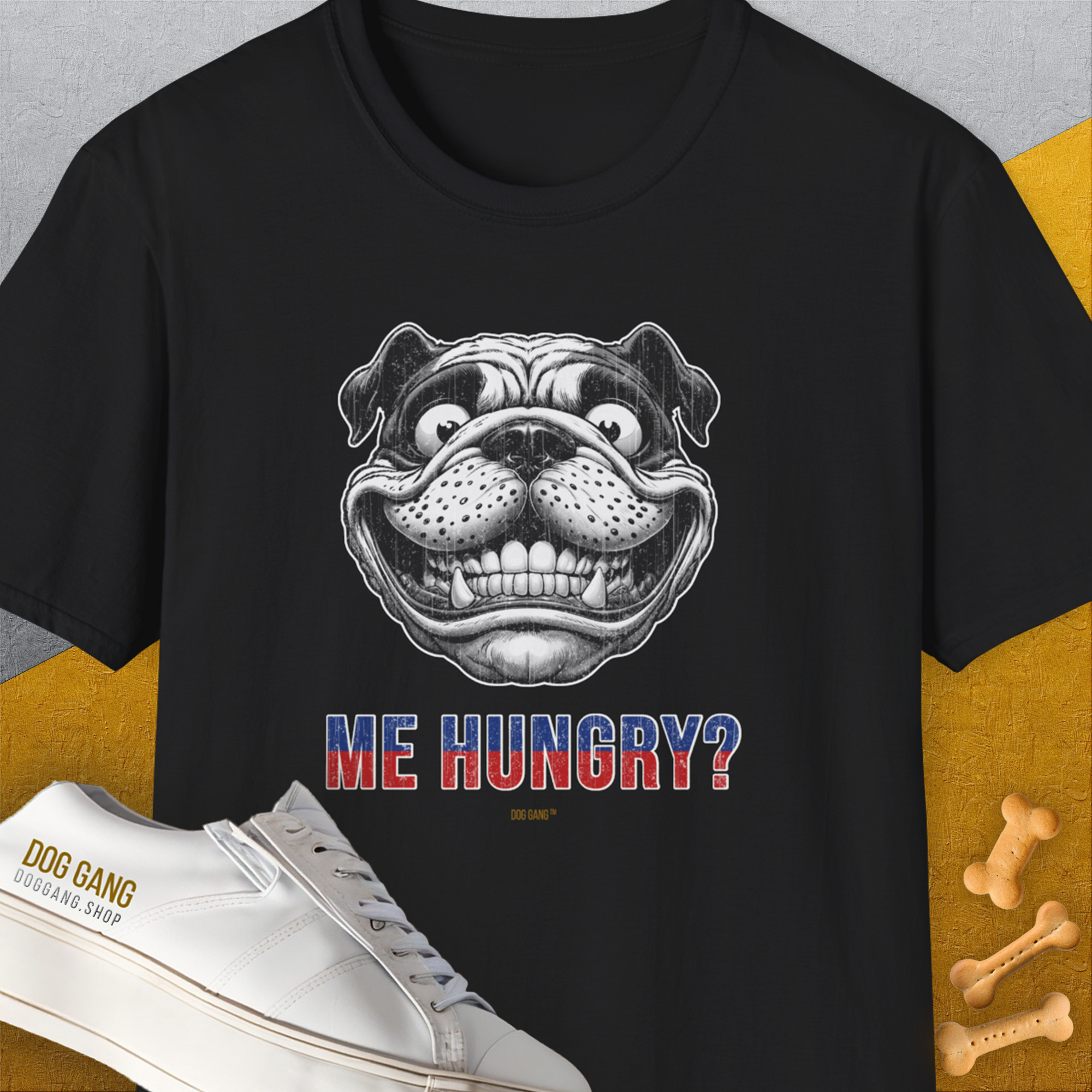 Me Hungry? Volume 5, Unisex T-Shirt-Black, Design by Dog Gang