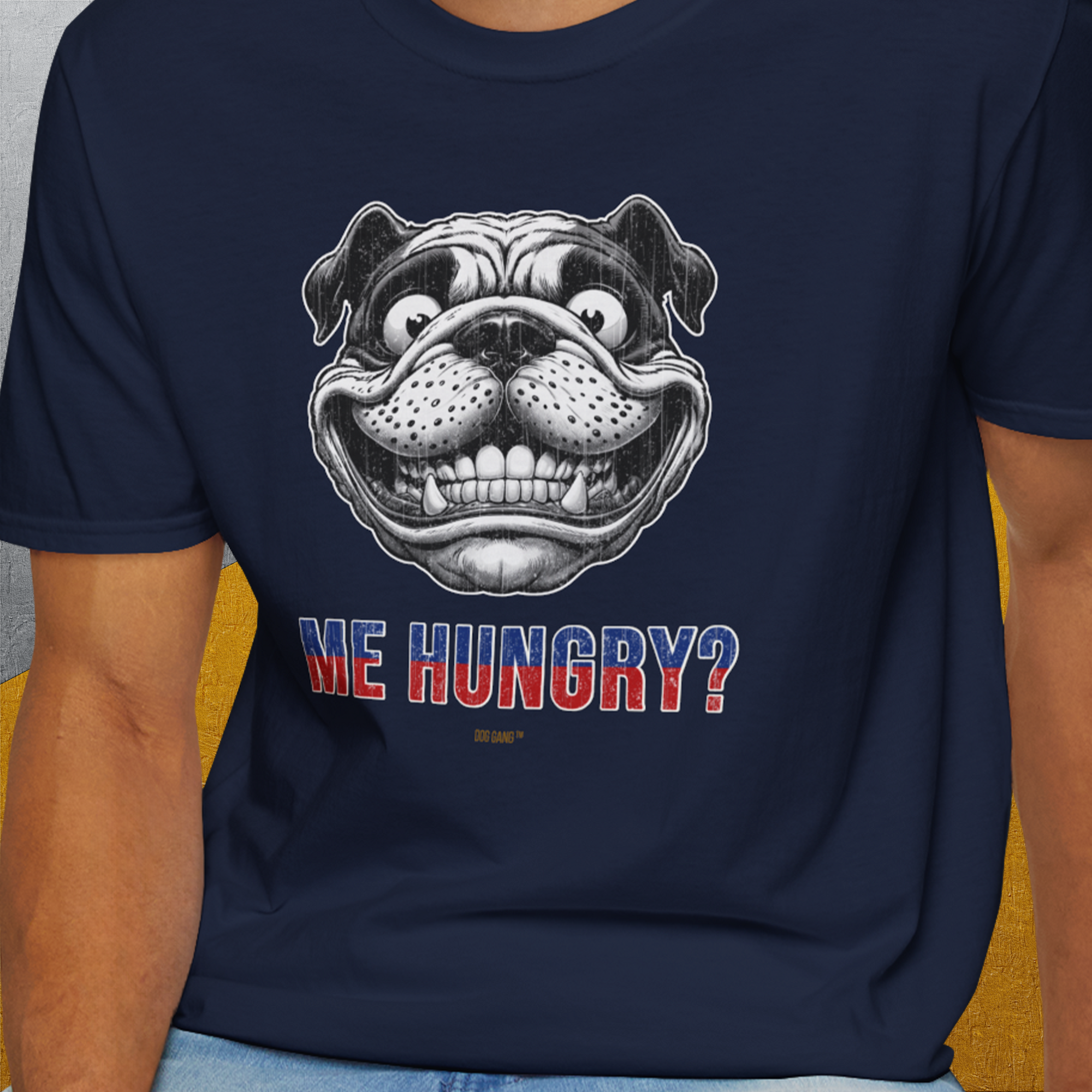 Me Hungry? Volume 5, Unisex T-Shirt-. For dog lovers and dog owners. Design by Dog Gang