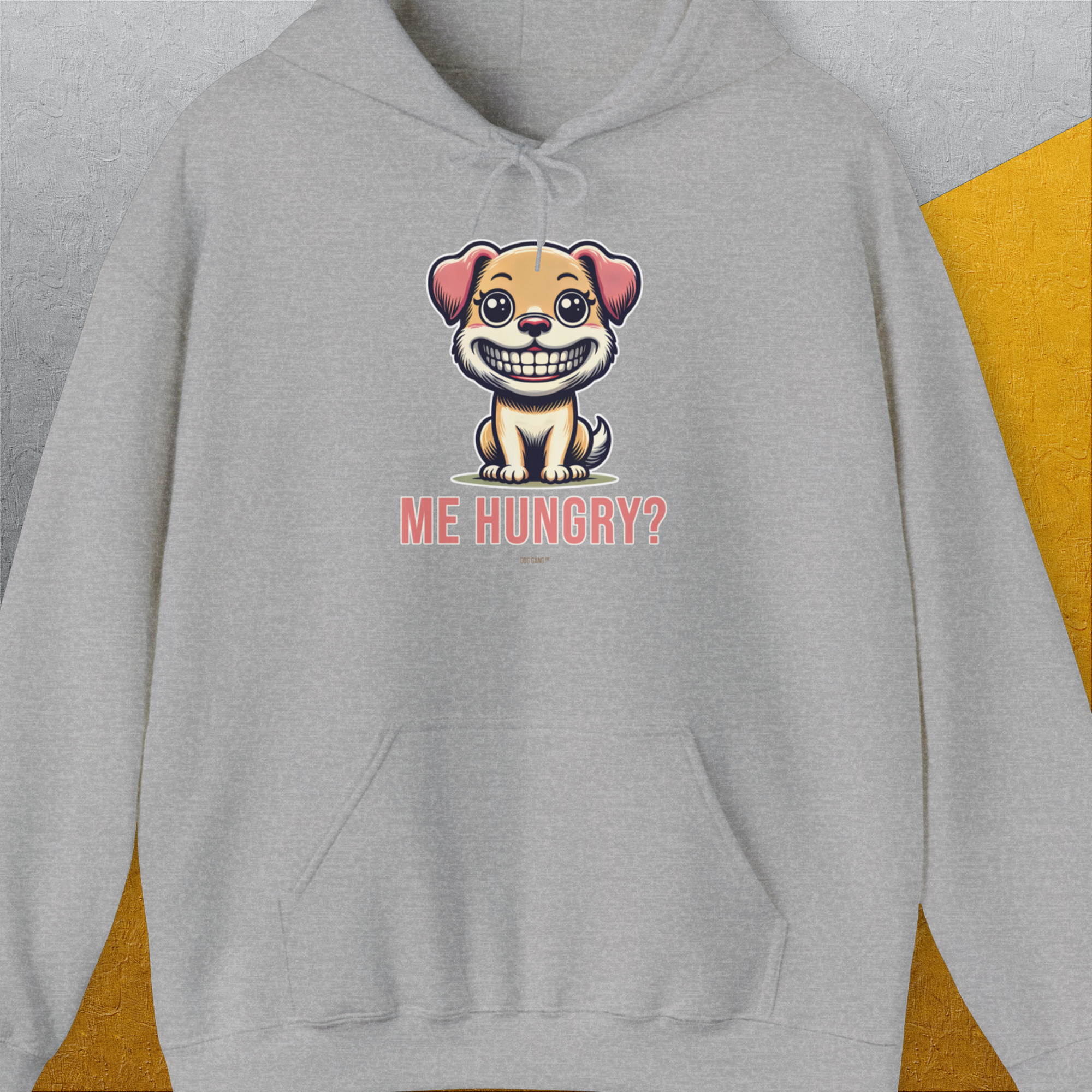 Me Hungry? Volume 1, Unisex Hoodie-Sport Grey, Design by Dog Gang