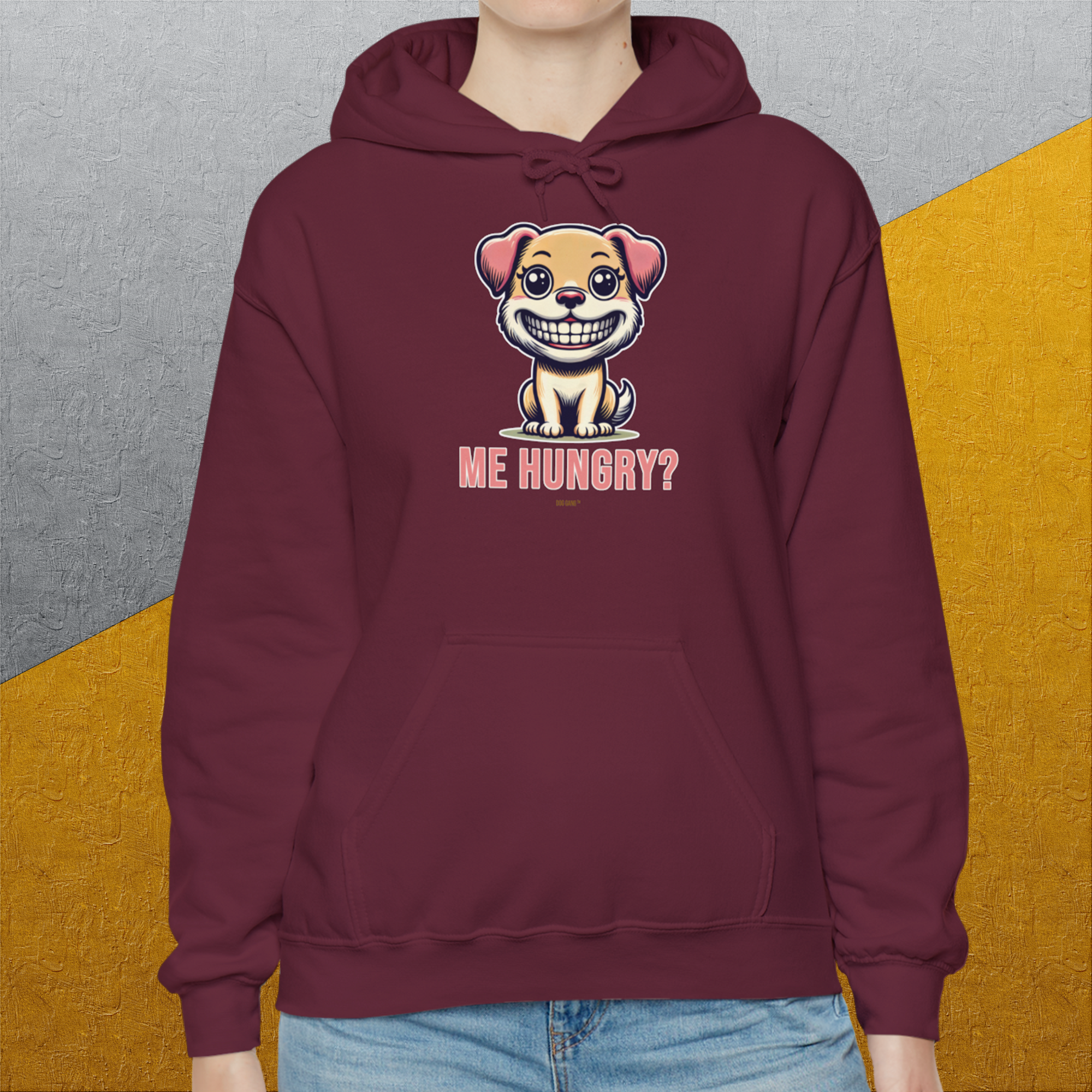 Me Hungry? Volume 1, Unisex Hoodie-, a fun and stylish design for dog lovers from Dog Gang