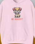 Me Hungry? Volume 1, Unisex Hoodie-Light Pink, a cool and stylish design with a funny saying from Dog Gang