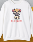 Me Hungry? Volume 1, Unisex Sweatshirt-White, a cool design with a funny saying from Dog Gang