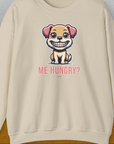 Me Hungry? Volume 1, Unisex Sweatshirt-Sand, a cool design with a funny saying from Dog Gang