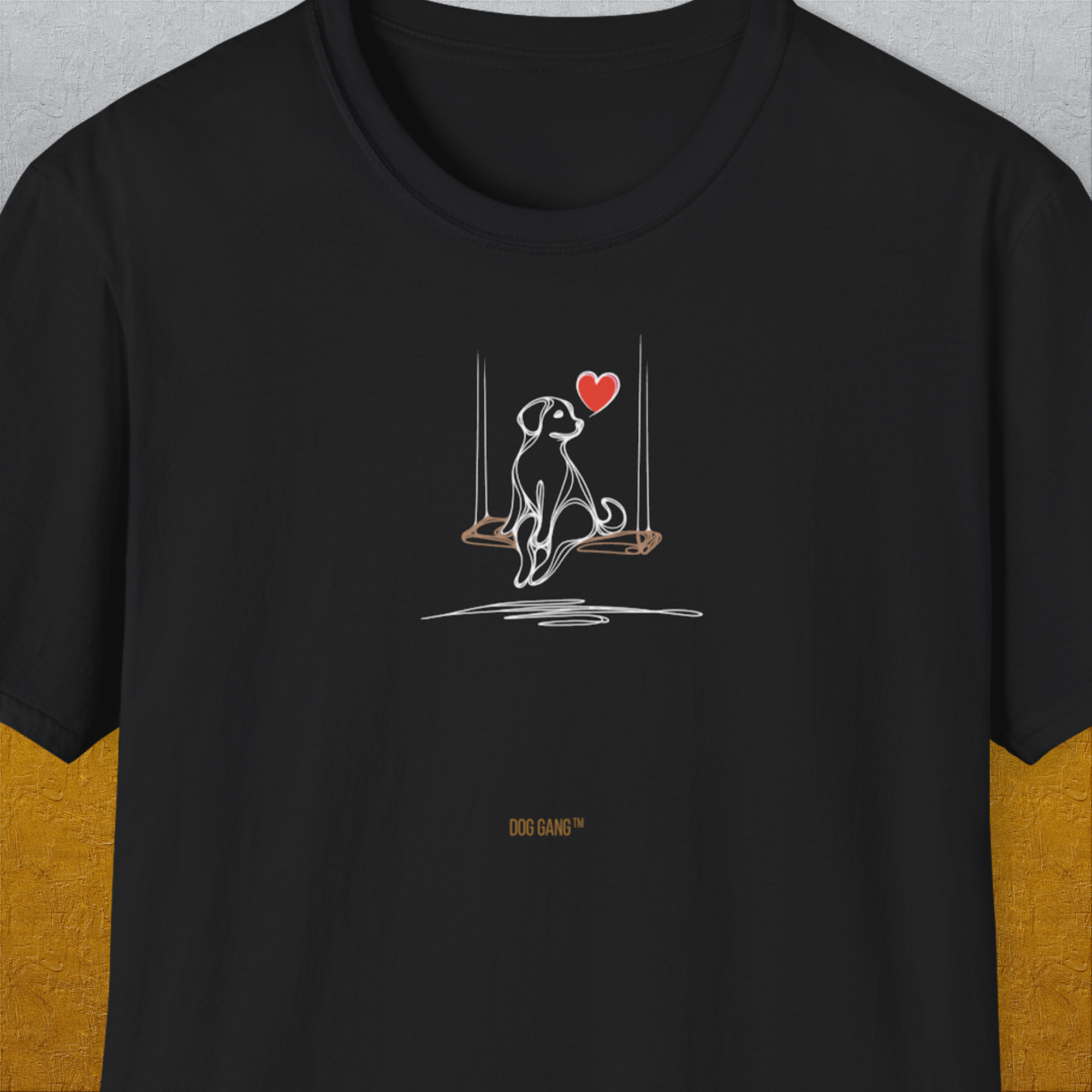 The Dog Gang Minimalistic Series I, Volume 1, Unisex T-Shirt-Black. A perfect gift for dog lovers and dog owners. Design by Dog Gang