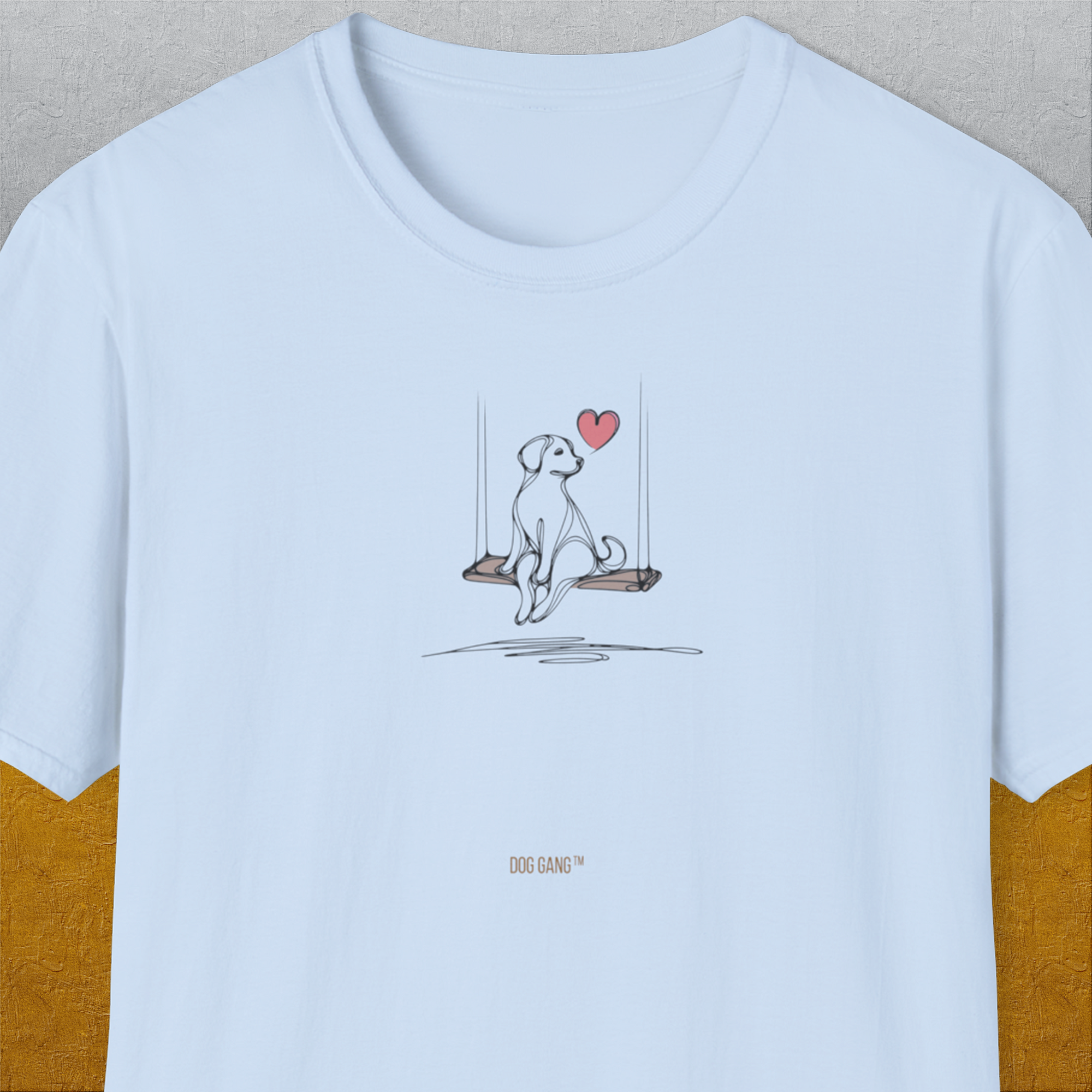 The Dog Gang Minimalistic Series I, Volume 1, Unisex T-Shirt-Light Blue-Design made by Dog Gang