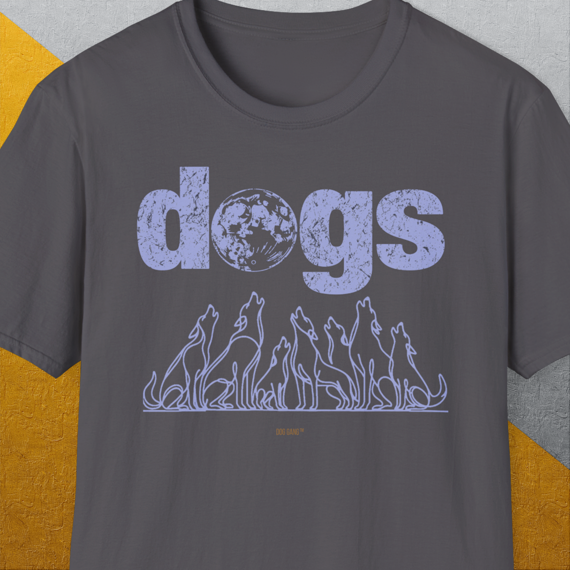 The Dog Gang Minimalistic Series II, Volume 3, Unisex T-Shirt-Charcoal-Design made by Dog Gang